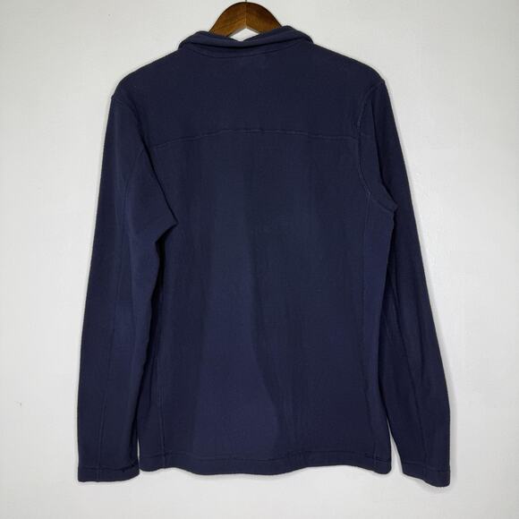 Patagonia Jacket Mens Medium Navy Blue Half Zip Fleece Pullover Outdoors Hiking - Picture 5 of 7